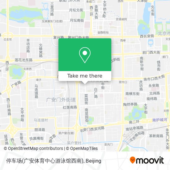 停车场(广安体育中心游泳馆西南) map