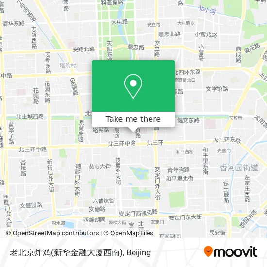 老北京炸鸡(新华金融大厦西南) map