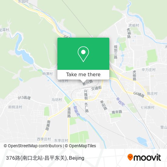 376路(南口北站-昌平东关) map