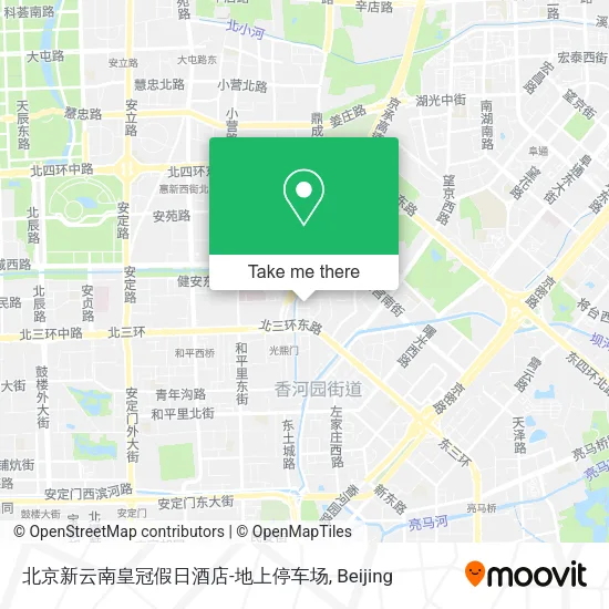 北京新云南皇冠假日酒店-地上停车场 map