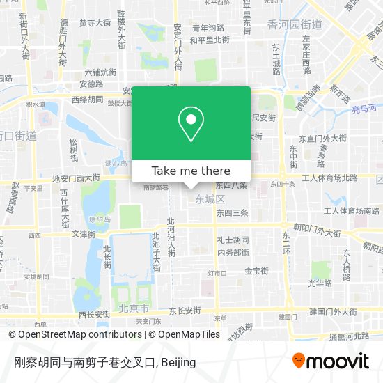 刚察胡同与南剪子巷交叉口 map