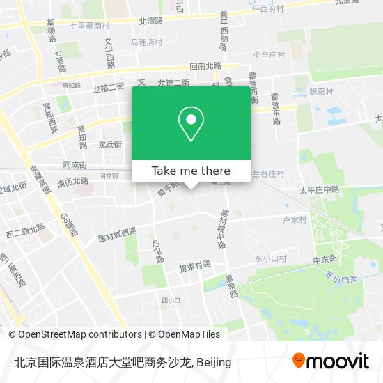 北京国际温泉酒店大堂吧商务沙龙 map
