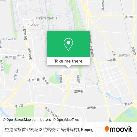 空港5路(首都机场t3航站楼-西绛州营村) map