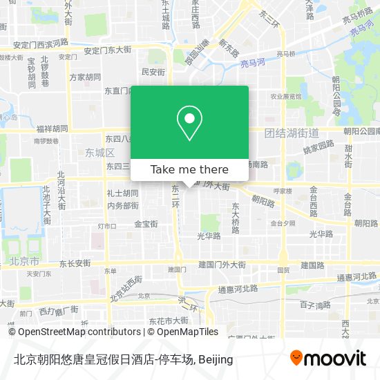 北京朝阳悠唐皇冠假日酒店-停车场 map