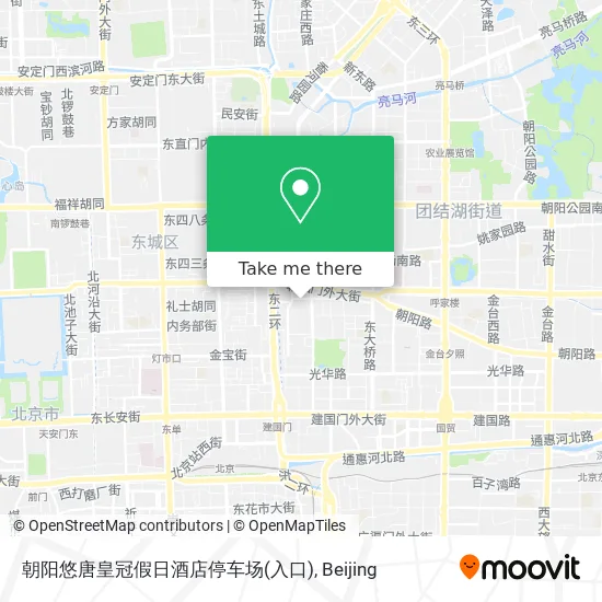 朝阳悠唐皇冠假日酒店停车场(入口) map