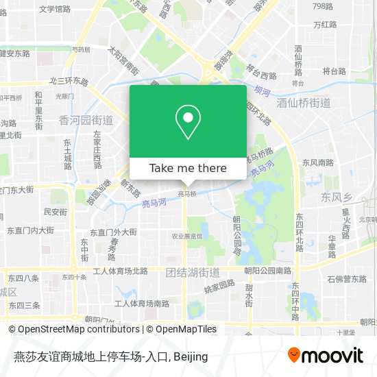 燕莎友谊商城地上停车场-入口 map