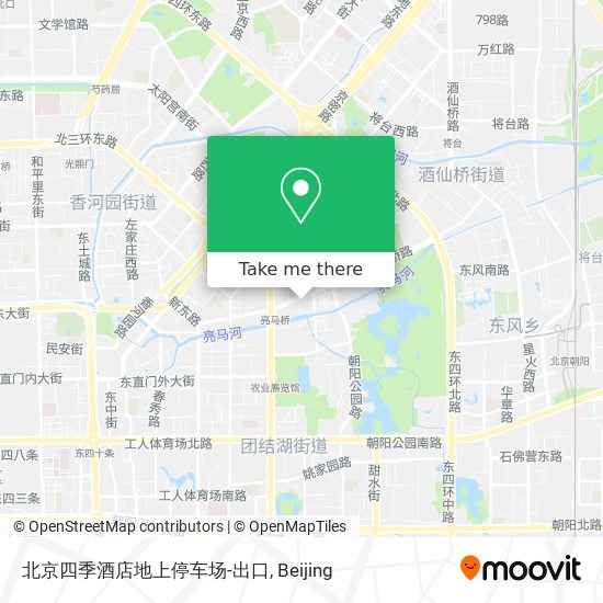 北京四季酒店地上停车场-出口 map