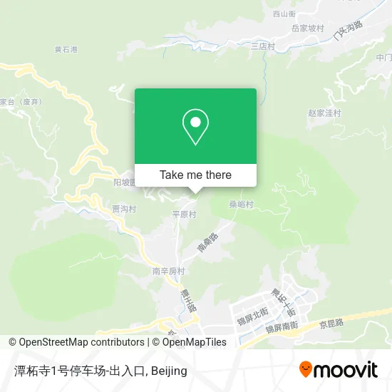 潭柘寺1号停车场-出入口 map