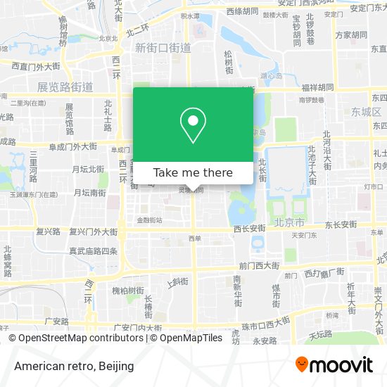 American retro map