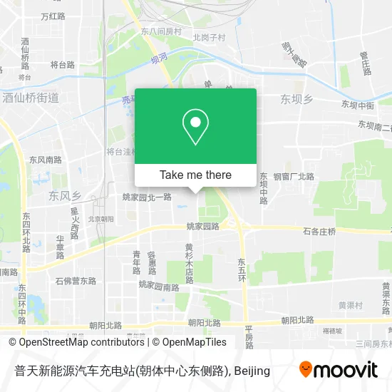 普天新能源汽车充电站(朝体中心东侧路) map