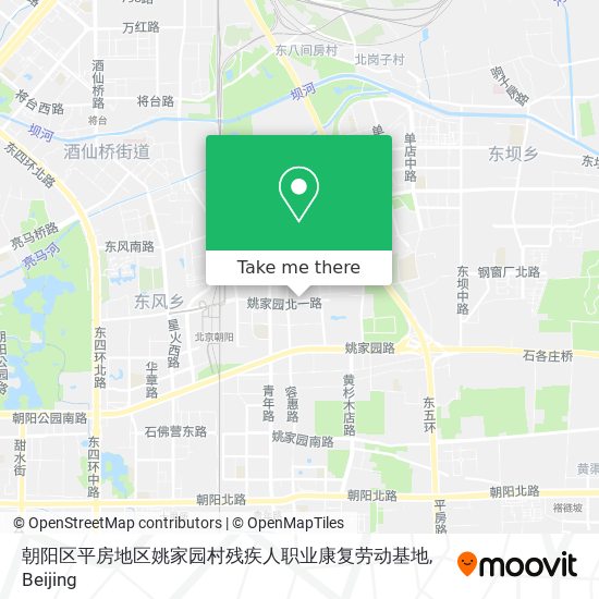 朝阳区平房地区姚家园村残疾人职业康复劳动基地 map