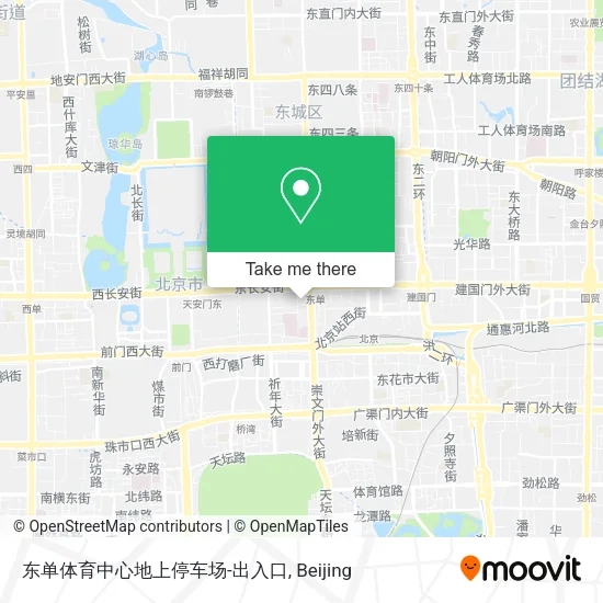 东单体育中心地上停车场-出入口 map