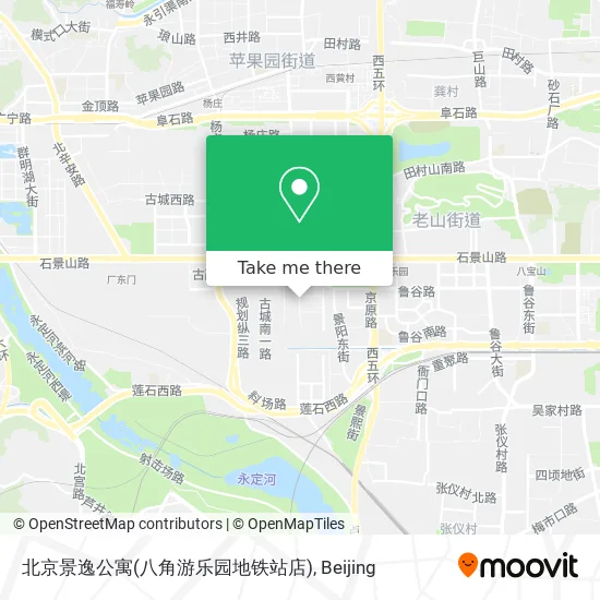 北京景逸公寓(八角游乐园地铁站店) map