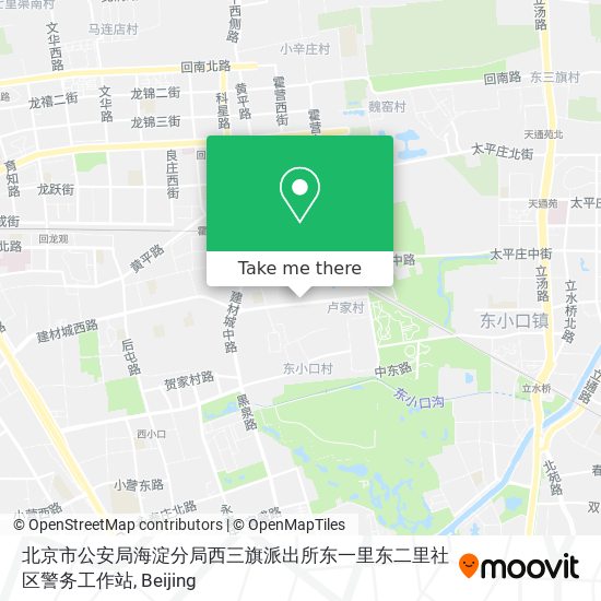 北京市公安局海淀分局西三旗派出所东一里东二里社区警务工作站 map