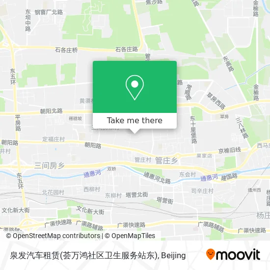 泉发汽车租赁(荟万鸿社区卫生服务站东) map