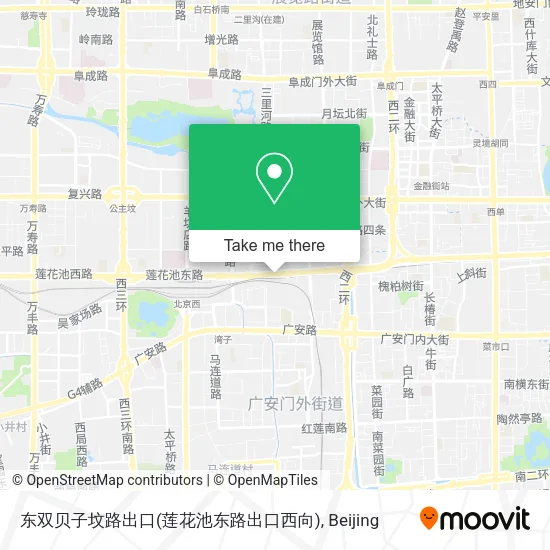 东双贝子坟路出口(莲花池东路出口西向) map