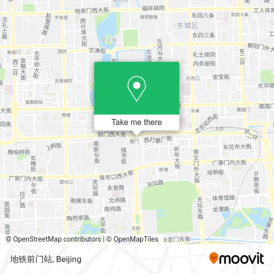 地铁前门站 map