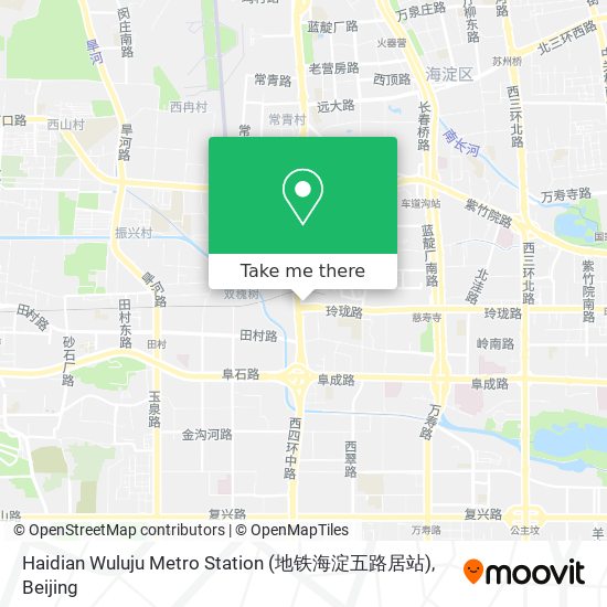 Haidian Wuluju Metro Station (地铁海淀五路居站) map