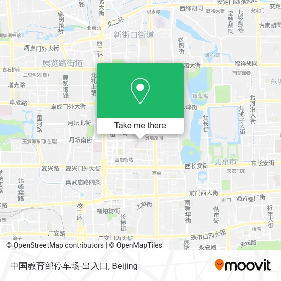 中国教育部停车场-出入口 map