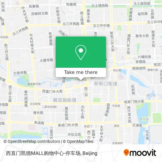 西直门凯德MALL购物中心-停车场 map