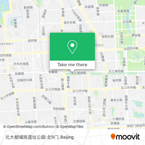 元大都城垣遗址公园-北9门 map