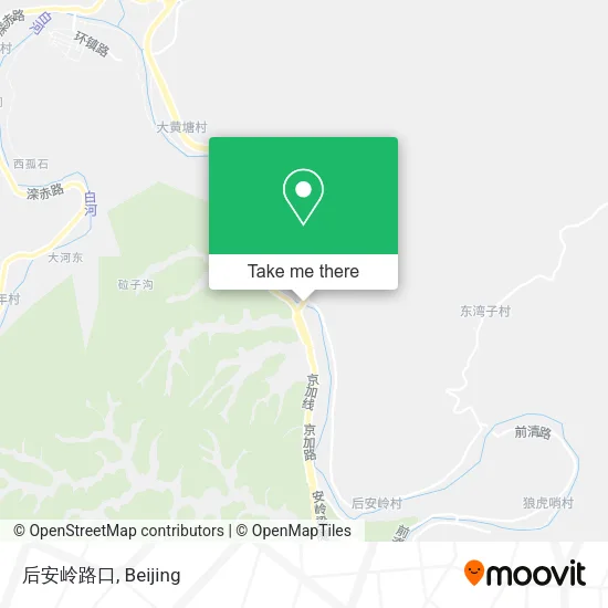 后安岭路口 map