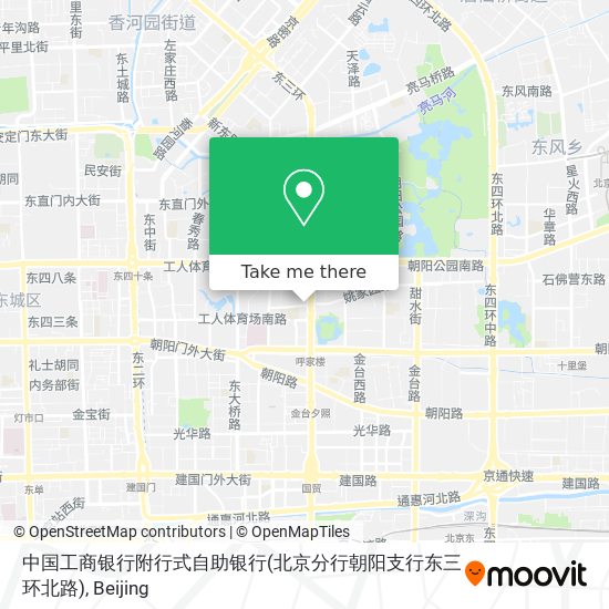 中国工商银行附行式自助银行(北京分行朝阳支行东三环北路) map