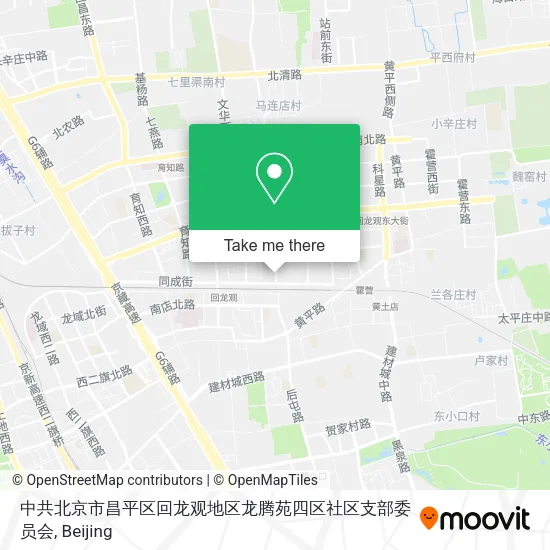 中共北京市昌平区回龙观地区龙腾苑四区社区支部委员会 map