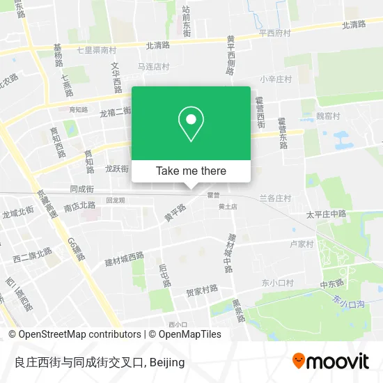 良庄西街与同成街交叉口 map