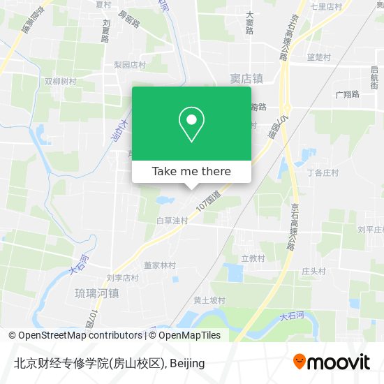 北京财经专修学院(房山校区) map