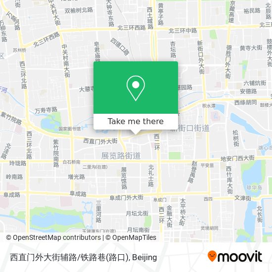 西直门外大街辅路/铁路巷(路口) map