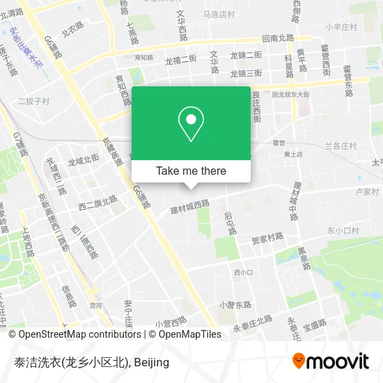 泰洁洗衣(龙乡小区北) map