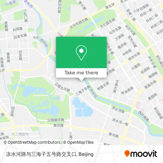 凉水河路与三海子五号路交叉口 map