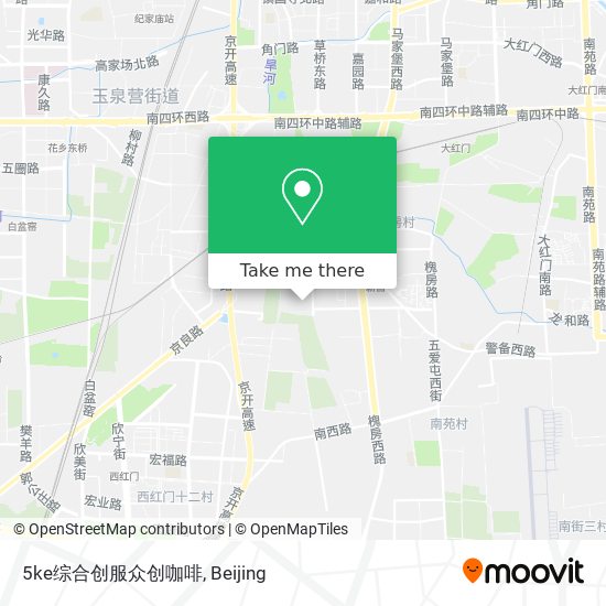 5ke综合创服众创咖啡 map