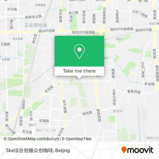 5ke综合创服众创咖啡 map