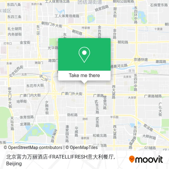 北京富力万丽酒店-FRATELLIFRESH意大利餐厅 map