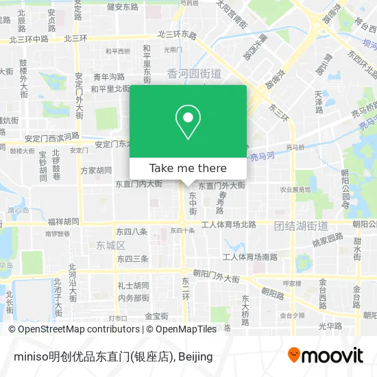 miniso明创优品东直门(银座店) map