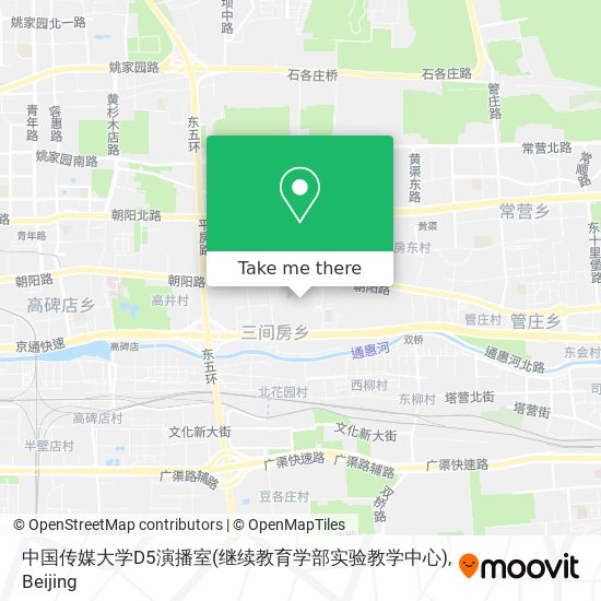 中国传媒大学D5演播室(继续教育学部实验教学中心) map
