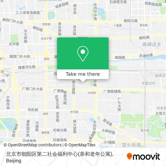 北京市朝阳区第二社会福利中心(恭和老年公寓) map