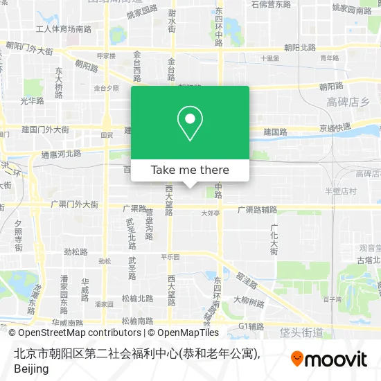 北京市朝阳区第二社会福利中心(恭和老年公寓) map