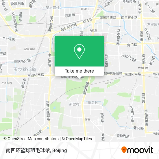 南四环篮球羽毛球馆 map