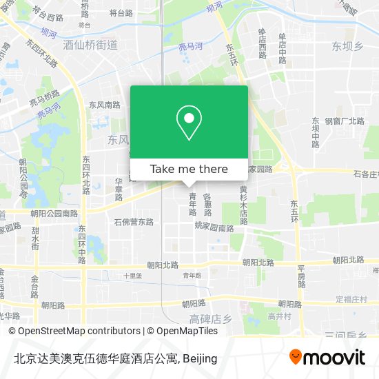 北京达美澳克伍德华庭酒店公寓 map