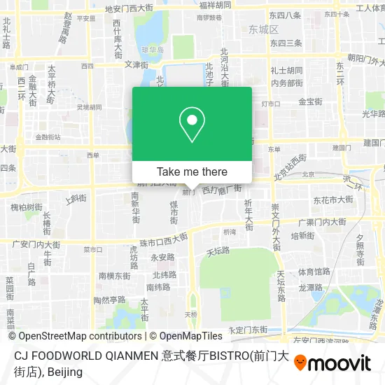 CJ FOODWORLD QIANMEN 意式餐厅BISTRO(前门大街店) map