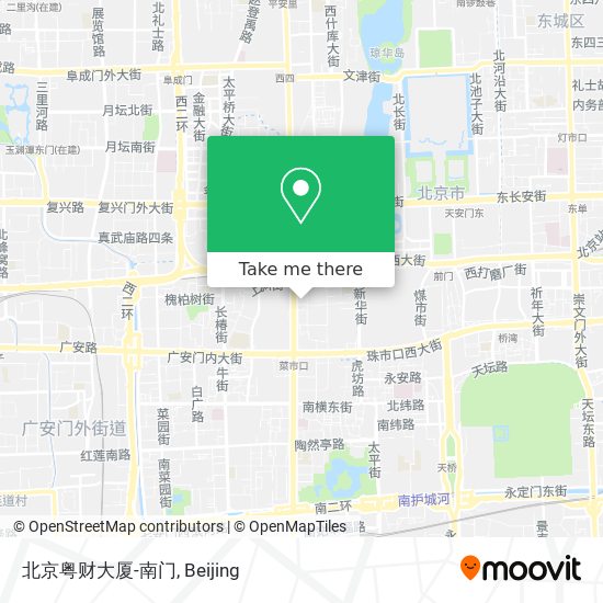 北京粤财大厦-南门 map