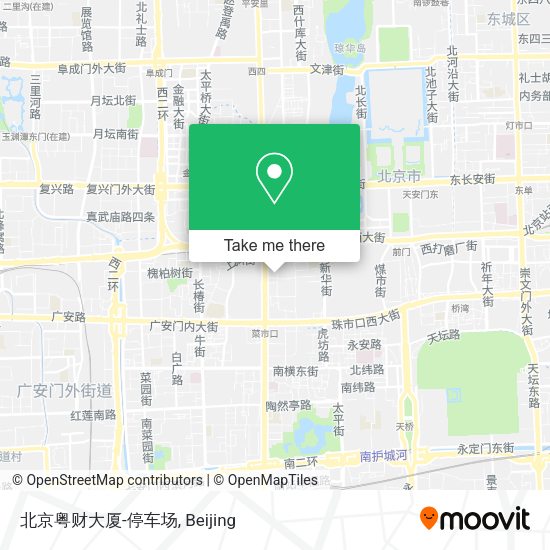 北京粤财大厦-停车场 map