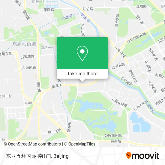 东亚五环国际-南1门 map