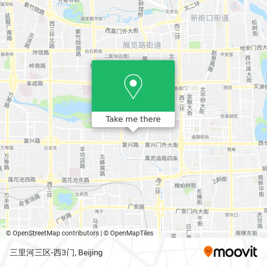 三里河三区-西3门 map