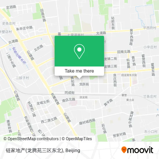 链家地产(龙腾苑三区东北) map
