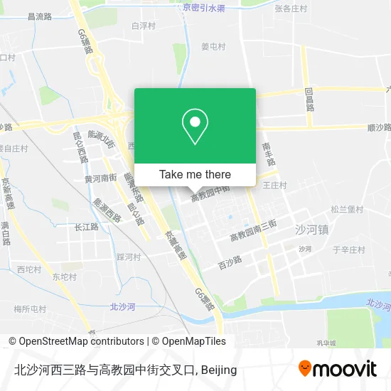 北沙河西三路与高教园中街交叉口 map