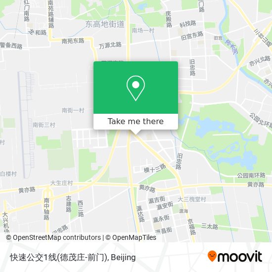 快速公交1线(德茂庄-前门) map